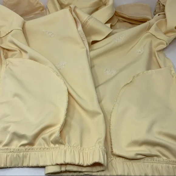 Alfred Dunner Women’s Pastel Yellow Beaded Zip Wind Breaker Jacket Coat Size 20 - Picture 13 of 15